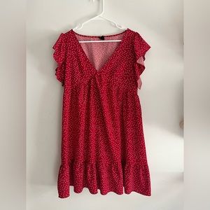 Red sundress with polkadots, new